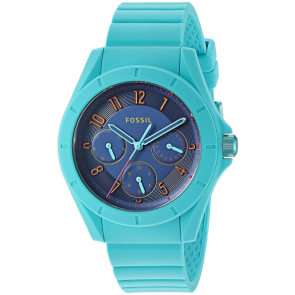 Bracelet de montre (Combinaison bracelet + cas) Fossil ES4068 Silicone Turquoise 18mm